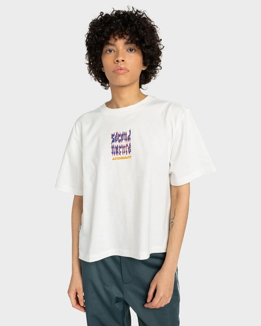Image of T-Shirts. Product name - Element Womens Second Nature T-Shirt Off White in Off White colour by brand - Element