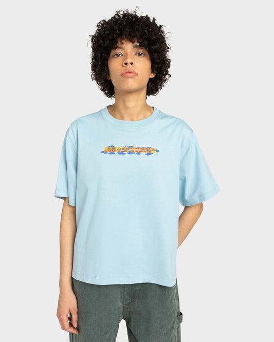 Image of T-Shirts. Product name - Element Womens Mushroom T-Shirt Forget Me Not in Forget Me Not colour by brand - Element