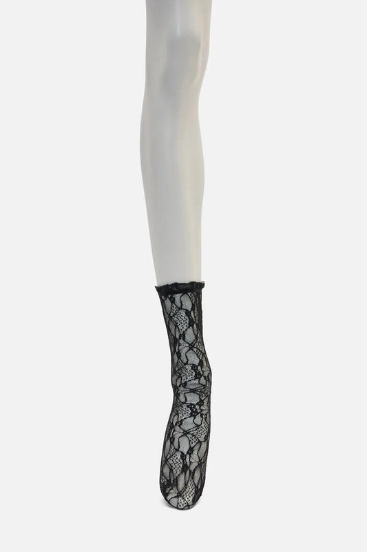 Image of Socks. Productname: Black Lacey Lace Sock in Black colour by brand - Dangerfield