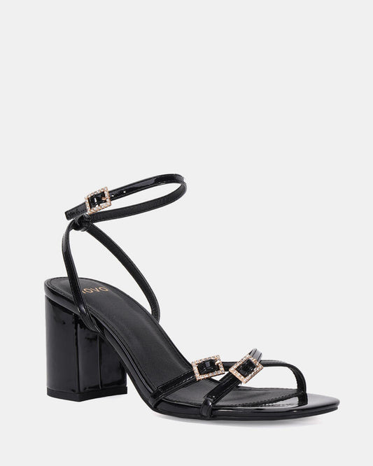 Image of Heels. Productname: MAGALI BLACK Women's Strappy - High Heel Novo Heels in Black colour by brand - Novo