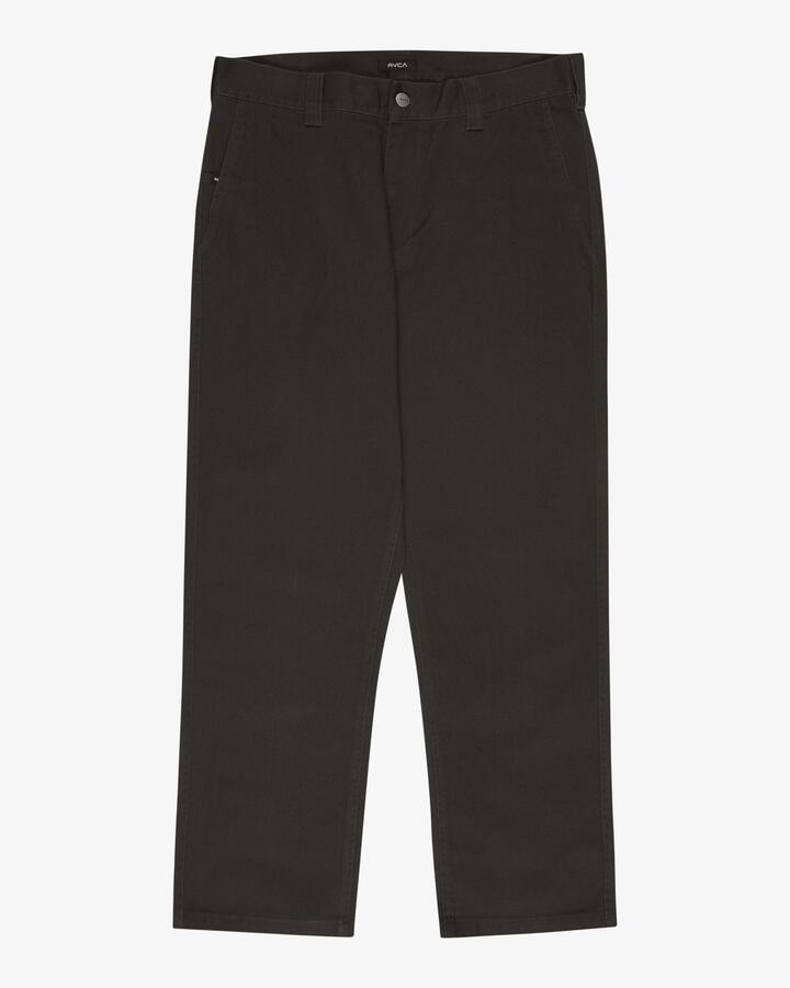 Image of a model wearing Pants. Product name - RVCA Mens Americana 2 Pants Pirate Black in Pirate Black colour by brand - RVCA
