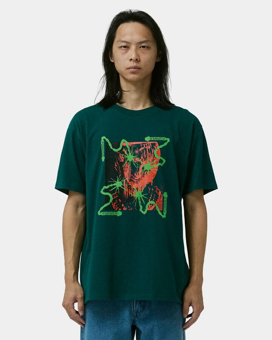 Image of T-Shirts. Product name - Former Mens Chained T-Shirt Green in Green colour by brand - Former