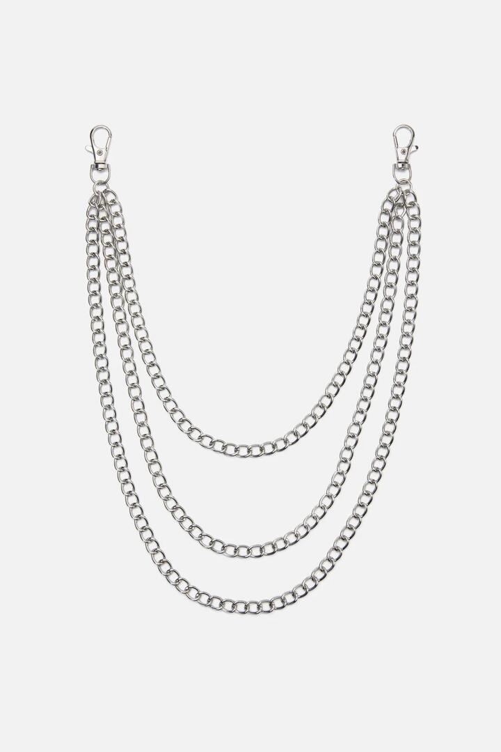 Image of Jewelry. Productname: Classic Three Chain in Silver colour by brand - Dangerfield
