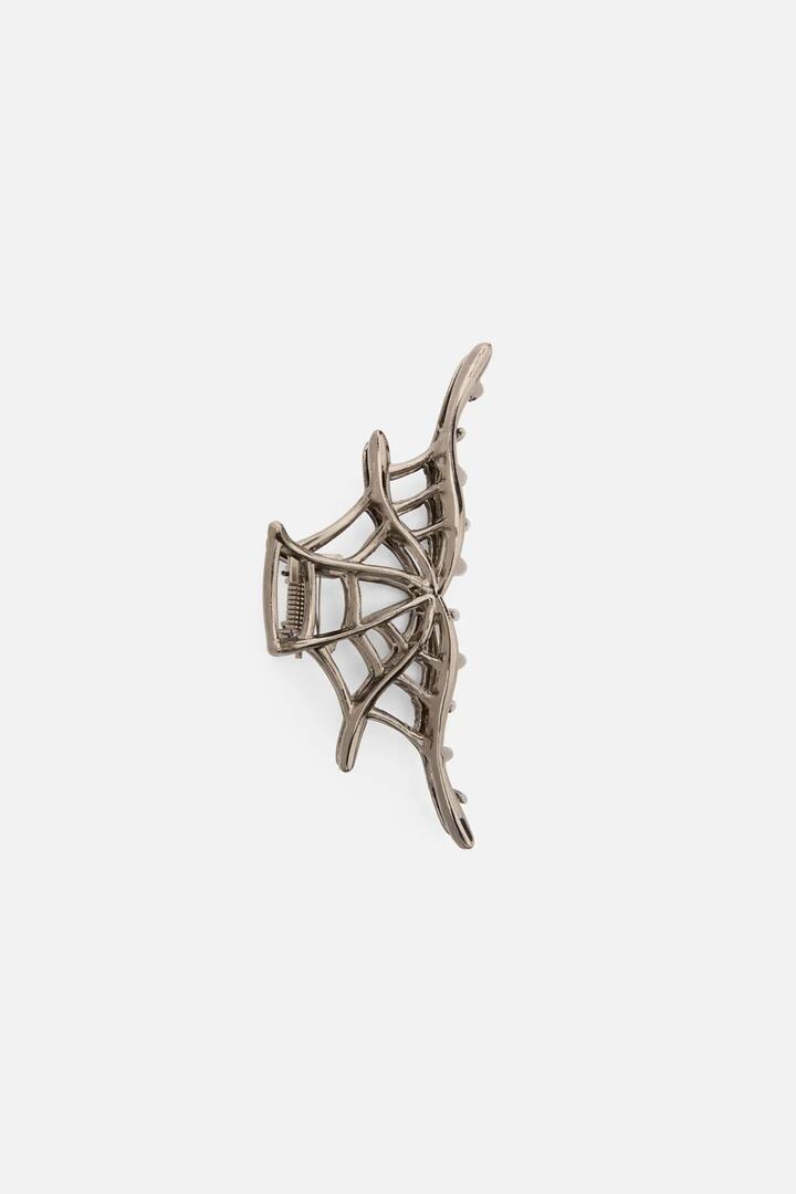 Image of Hair Accessories. Productname: Cobweb Claw Clip in Gunmetal colour by brand - Black Friday