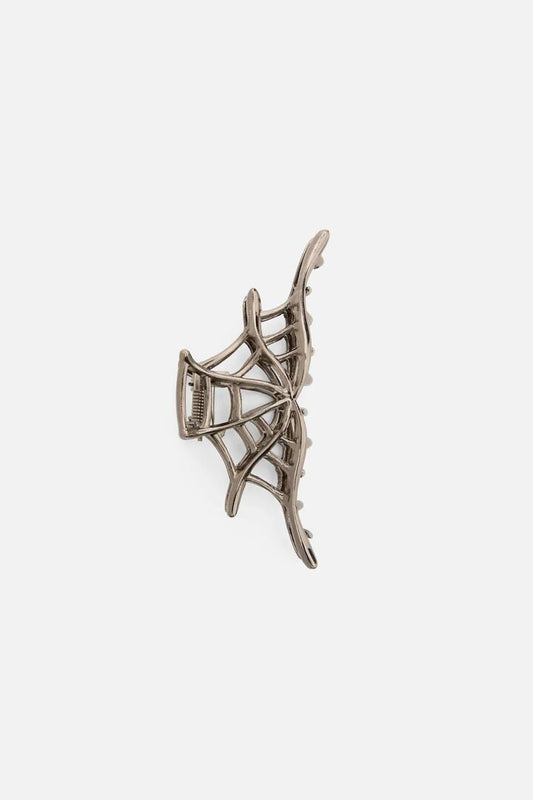 Image of Hair Accessories. Productname: Cobweb Claw Clip in Gunmetal colour by brand - Black Friday