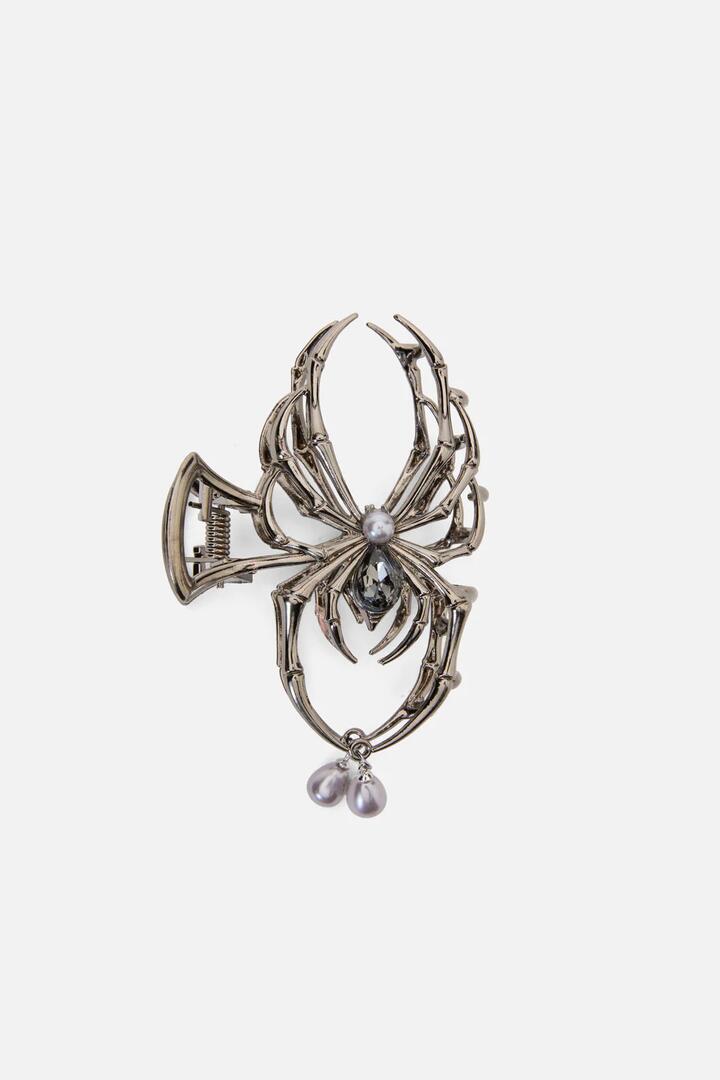 Image of Hair Accessories. Productname: Charming Spider Claw Clip in Gunmetal colour by brand - Black Friday