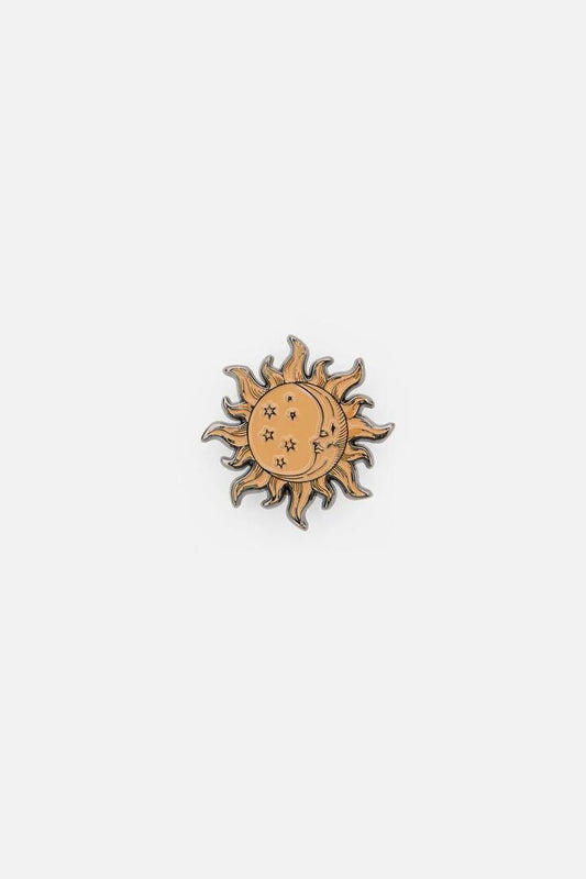 Image of Jewelry. Productname: Sun Moon Pin in Gold colour by brand - Black Friday