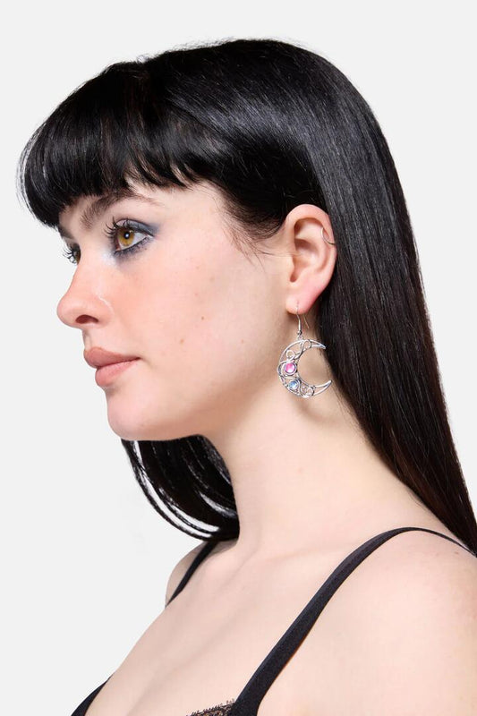 Image of Earrings. Productname: Cresent Moon Earring in Silver colour by brand - Black Friday