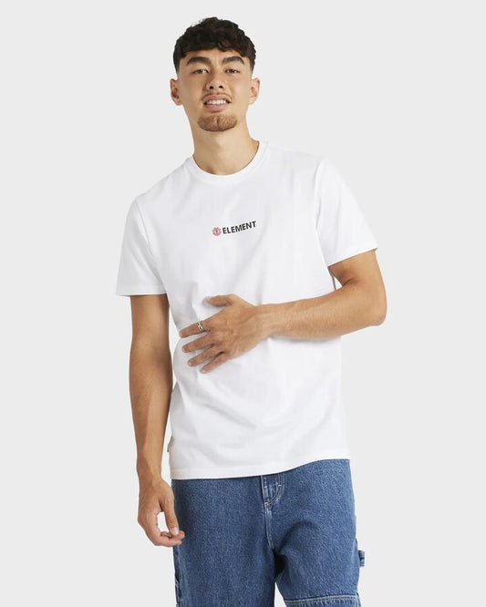 Image of T-Shirts. Product name - Element Mens Blazin Chest T-Shirt Optic White in Optic White colour by brand - Element
