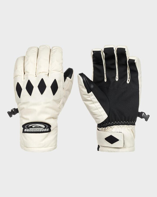 Image of Snowboards. Productname: Quiksilver Mens Banging Snowboard Gloves Bone - in Bone colour by brand - Quiksilver