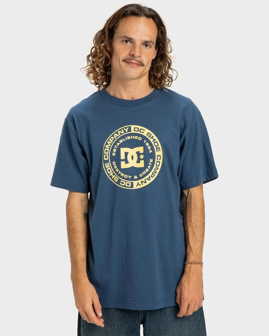 Image of T-Shirts. Product name - DC Shoes Mens Dc Corpo T-Shirt Dark Denim in Dark Denim colour by brand - DC Shoes