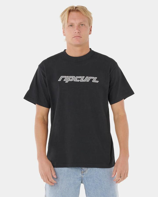 Image of T-Shirts. Product name - Rip Curl Mens Nu Dosed T-Shirt Black in Black colour by brand - Rip Curl
