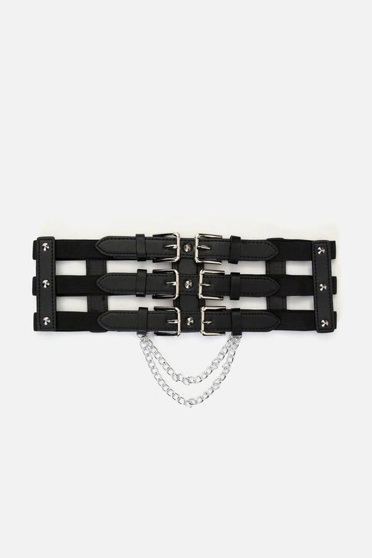 Image of Accessories. Productname: Triple Waist Belt in Black colour by brand - Dangerfield