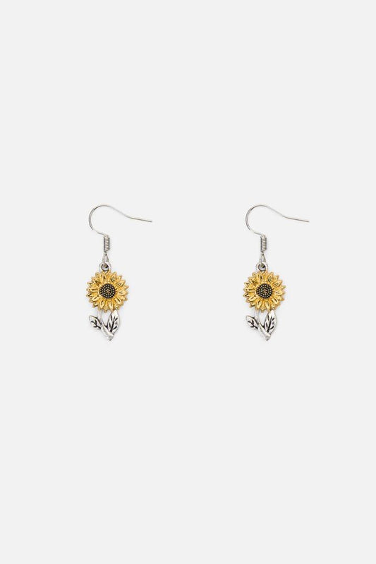 Image of Earrings. Productname: Luxe Sunflower Earrings in Silver colour by brand - Princess Highway
