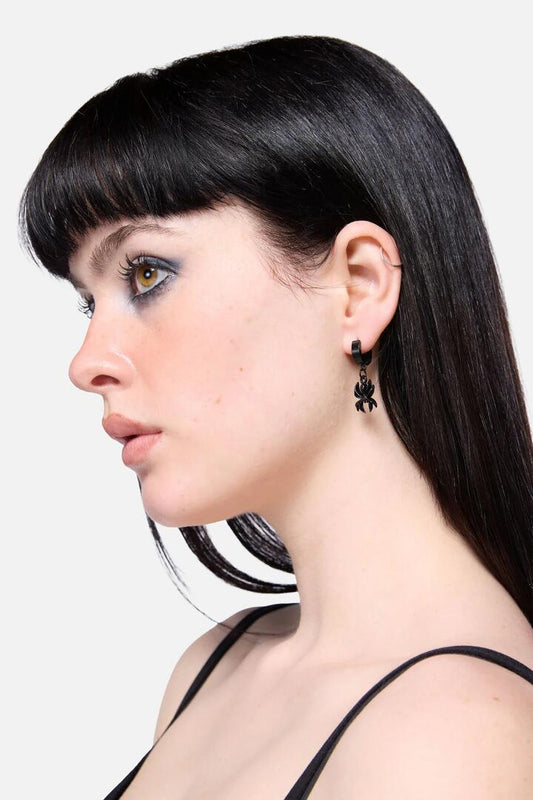 Image of Jewelry. Productname: Spider Sleepers in Black colour by brand - Black Friday
