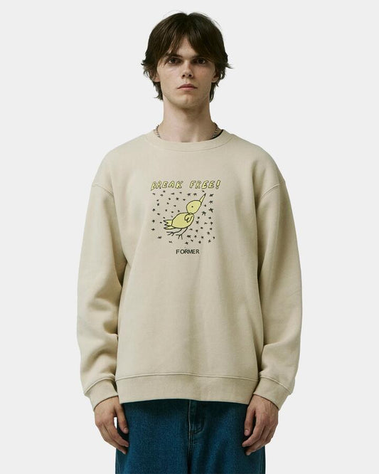 Image of Accessories. Productname: Former Mens Break Free Crew Neck White - in White colour by brand - Former