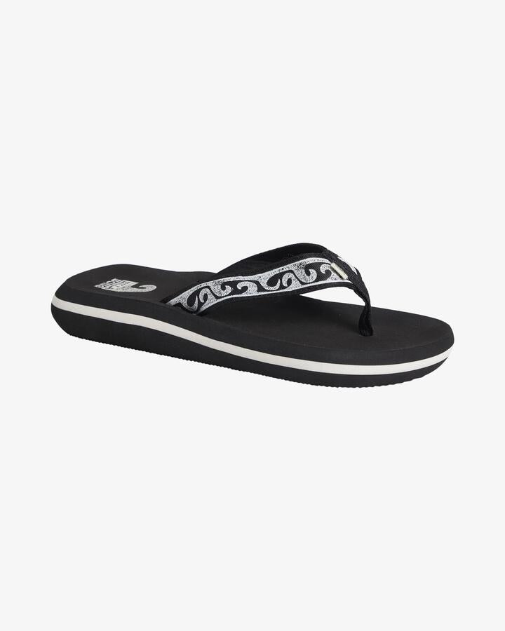 Image of Sandals. Productname: Billabong Womens Wave Watcher Throwback Thongs Black - in Black colour by brand - Billabong