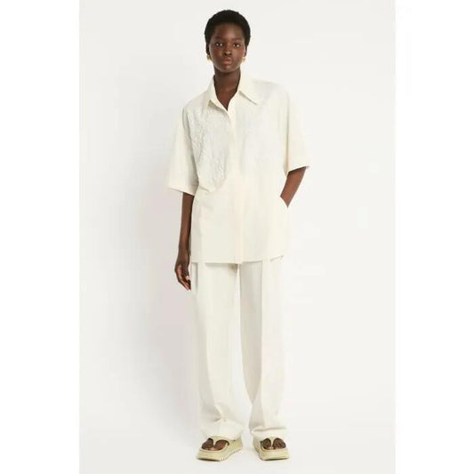 Image of Jewelry. Productname: Ring Of Past Relaxed Pant in Cream colour by brand - sass and bide