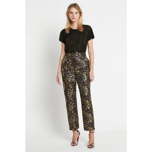 Image of a model wearing Pants. Productname: Get Away Pant in Black colour by brand - sass and bide