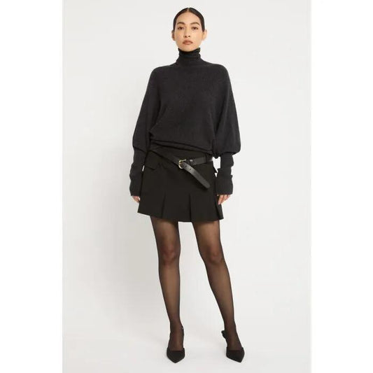 Image of a model wearing Skirts. Productname: Say My Name Skirt in Black colour by brand - sass and bide