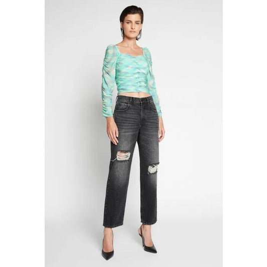 Image of a model wearing Tops. Productname: Above The Sea Top in Print colour by brand - sass and bide