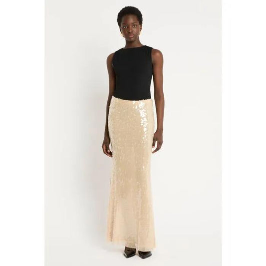 Image of a model wearing Tops. Productname: ExposÃ¨ Bodysuit in NOIR colour by brand - sass and bide