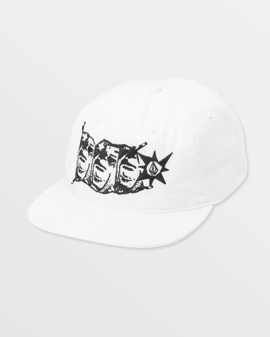 Image of Hats. Productname: Volcom Mens Povj Snapback Cap White - in White colour by brand - Volcom