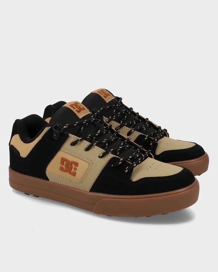 Image of Sneakers. Product name - DC Shoes Mens Pure Wnt Sneakers Black/Gum in Black/Gum colour by brand - DC Shoes