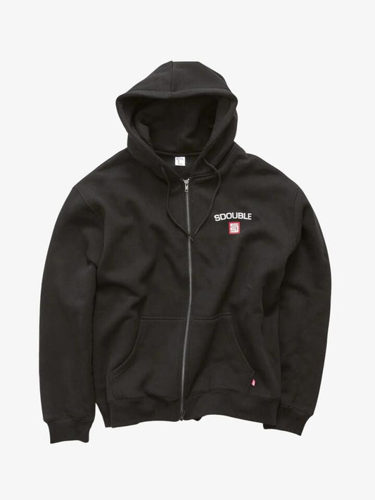 Image of a model wearing Outerwear. Productname: S-Double Cities Zip Through Hood in Black colour by brand - S-Double