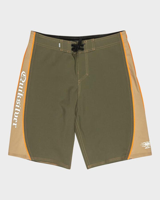 Image of Swimwear. Productname: Quiksilver Boys 8-16 Mercury 99 Youth 18" Boardshorts Dusty Olive - in Dusty Olive colour by brand - Quiksilver