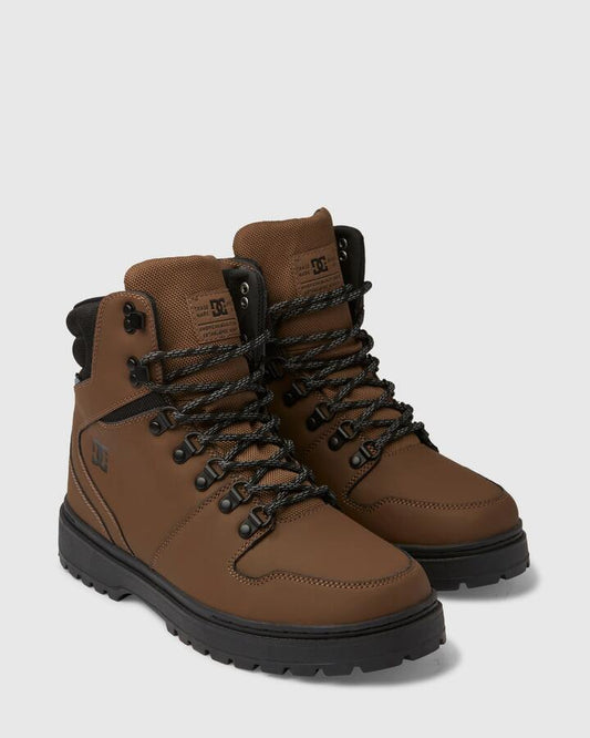 Image of Boots. Product name - DC Shoes Mens Peary Tr Boots Dark Chocolate in Dark Chocolate colour by brand - DC Shoes