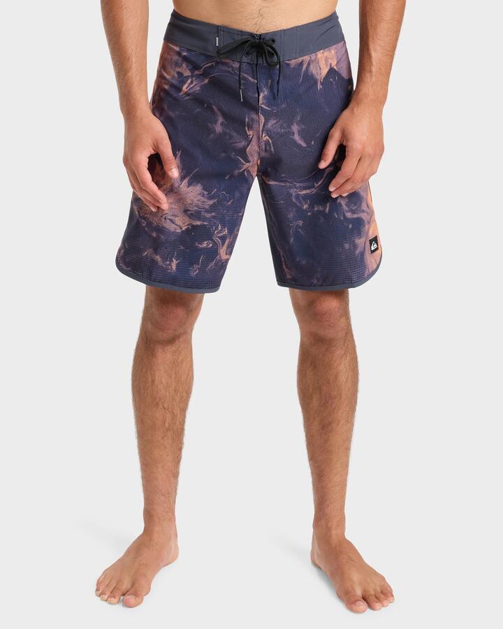 Image of Swimwear. Product name - Quiksilver Mens Highline Scallop 19" Boardshorts India Ink in India Ink colour by brand - Quiksilver