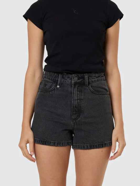 Image of a model wearing Shorts. Productname: Thrills Women's Erica Short in ASH BLACK colour by brand - Thrills