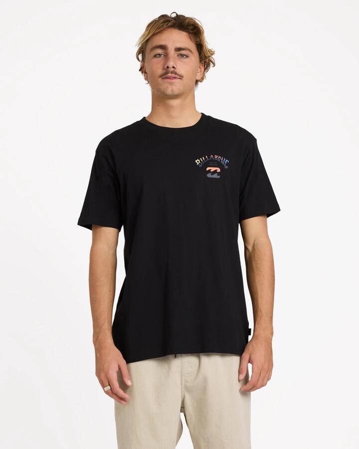 Image of T-Shirts. Product name - Billabong Mens Arch Fade T-Shirt Black in Black colour by brand - Billabong