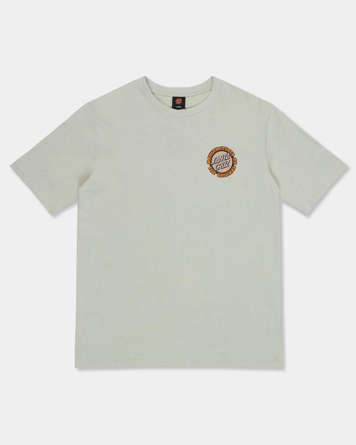Image of T-Shirts. Product name - Santa Cruz Mens Speed Mfg Dot Puff T-Shirt Concrete in Concrete colour by brand - Santa Cruz