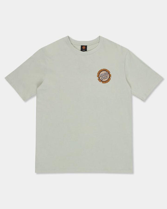 Image of T-Shirts. Product name - Santa Cruz Mens Speed Mfg Dot Puff T-Shirt Concrete in Concrete colour by brand - Santa Cruz