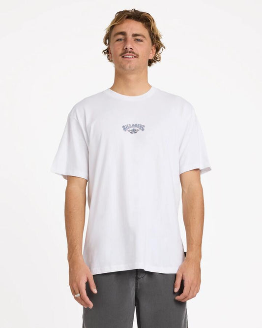 Image of T-Shirts. Product name - Billabong Mens Rose Arch Regular T-Shirt White in White colour by brand - Billabong