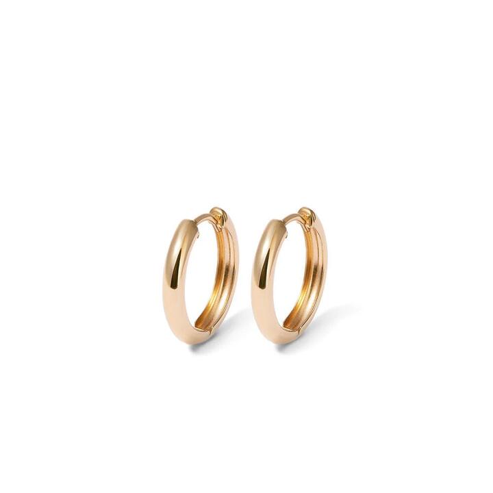 Image of Earrings. Productname: 11mm Half Round Huggie Earrings in 9kt Yellow Gold in Gold colour by brand - Bevilles