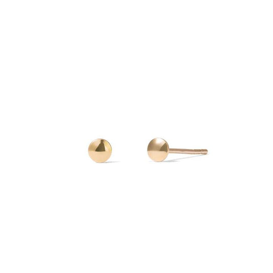 Image of Earrings. Productname: Disc Stud Earrings in 9kt Yellow Gold in Gold colour by brand - Bevilles