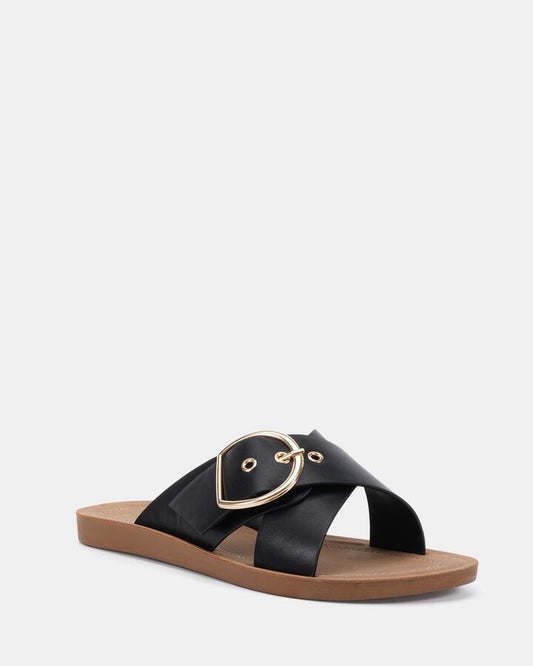Image of Sandals. Productname: SOLIE BLACK Women's Thongs Novo Sandals in Black colour by brand - Novo