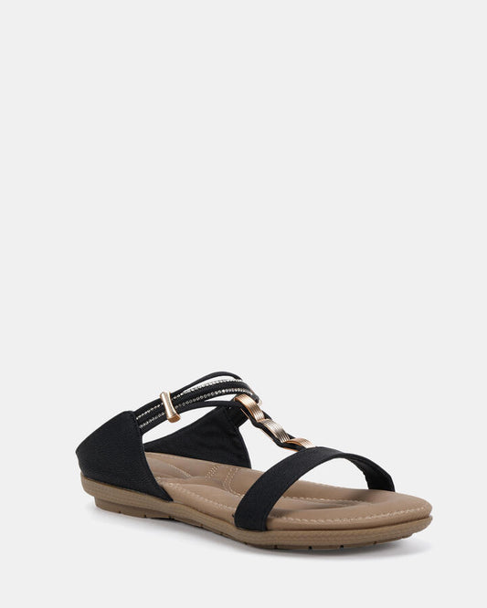 Image of Sandals. Productname: ELLUNA: BLACK - Women's Thongs in Black colour by brand - Novo