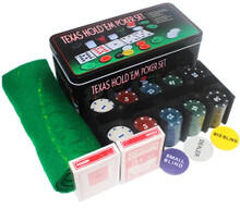 Image of Games. Product name - Whizz Kid Games Texas Hold Em' Poker Set 200pcs Tin in colour by brand - Toymate