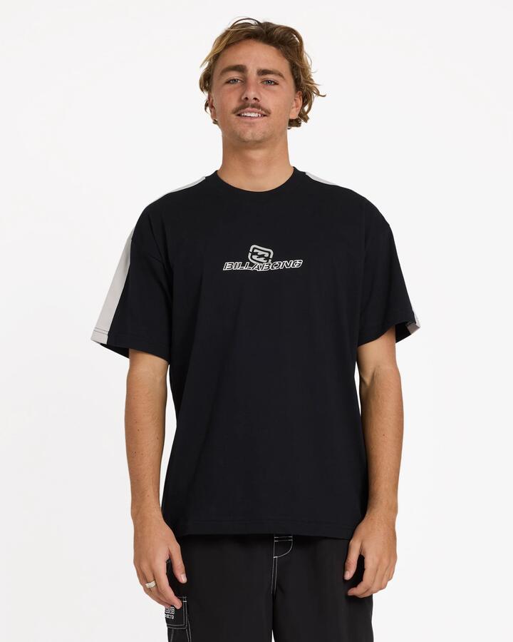 Image of T-Shirts. Product name - Billabong Mens Spec 73 Iconic T-Shirt Black in Black colour by brand - Billabong