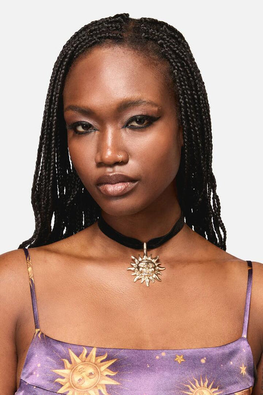 Image of Jewelry. Productname: Sun Choker in Black/Gold colour by brand - Black Friday