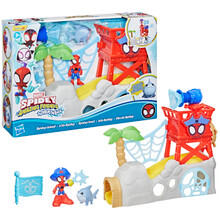 Image of Action Figures. Product name - Marvel Spidey and his Amazing Friends Toys WaterWebs Spidey Island in colour by brand - Toymate
