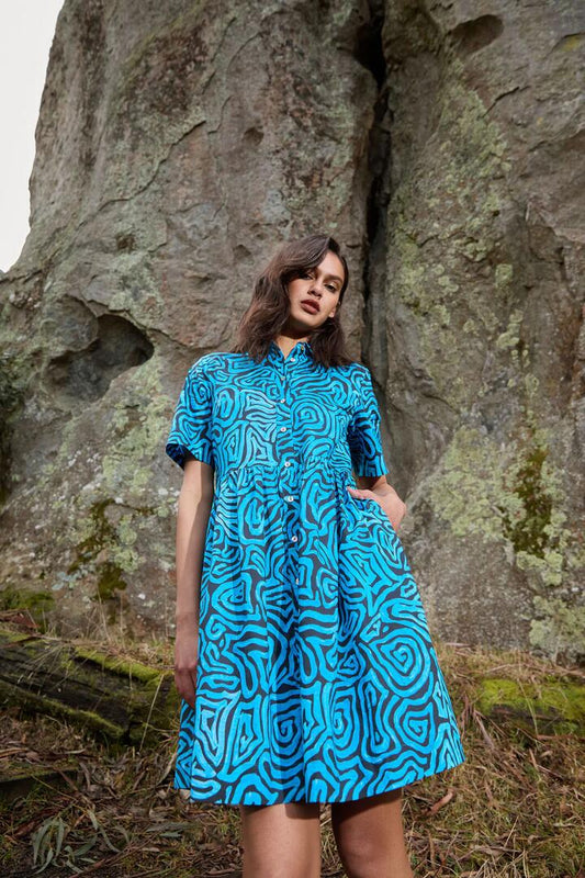 Image of Dresses. Product name - Swirl Harvest Shirt Dress in Print colour by brand - Gorman
