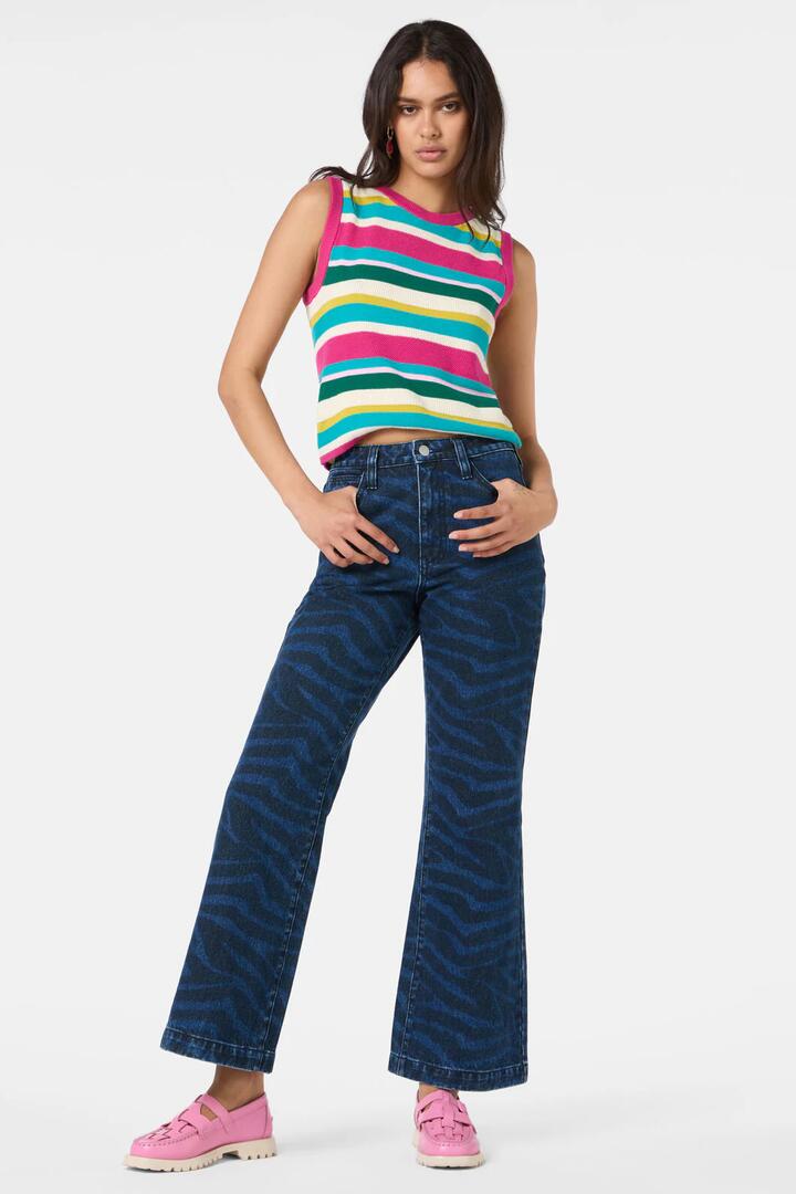 Image of Jeans. Product name - Racing Stripe Jean in Print colour by brand - Gorman