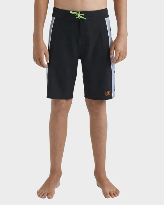 Image of Swimwear. Productname: Billabong Boys 8-16 D Bah 2.0 17" Boardshorts Black - in Black colour by brand - Billabong