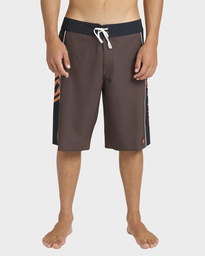 Image of Swimwear. Product name - Billabong Mens Spec 73 D Bah 20" Boardshorts Dark Brown in Dark Brown colour by brand - Billabong
