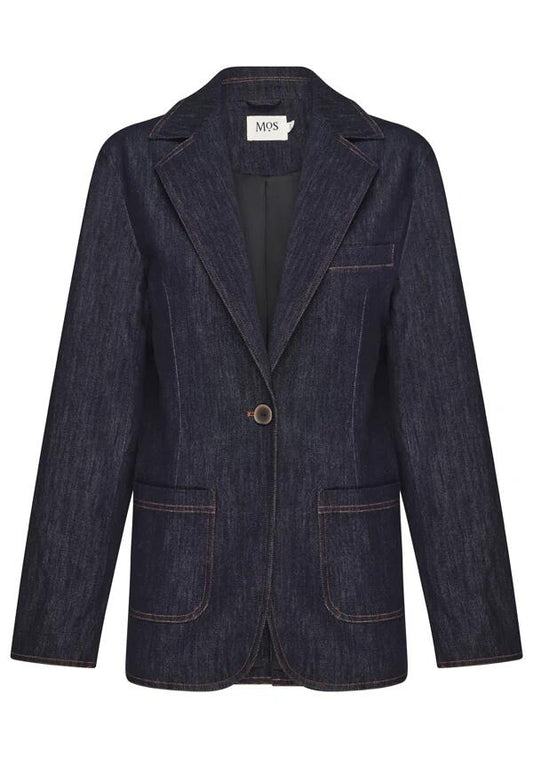 Image of a model wearing Outerwear. Productname: Diana Blazer in Deep Indigo colour by brand - MOS The Label